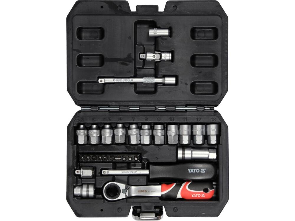 TRUSA TUBULARE SPLINE YATO YT - 38650 1/4, 29 PIESE YATO - scule electrice si unelte profesionale - BricoMart