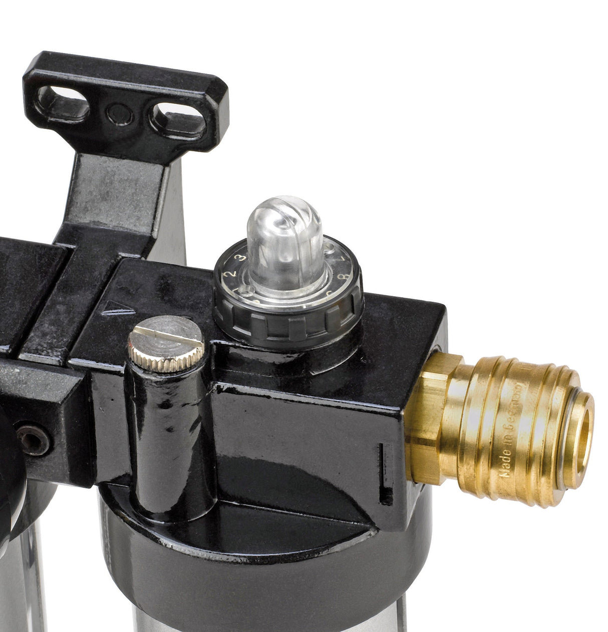 Unitate de intretinere combinata originala Einhell cu lubrifiant (accesorii compresor, racord R 3/8", manometru integrat pentru presiunea de functionare, presiune de intrare max. 10 bar) Einhell - scule electrice si unelte profesionale - BricoMart