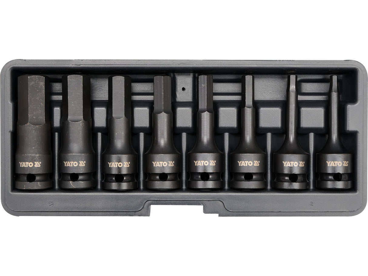 SET 8 CHEI YATO YT-1066 TUBULARE DE IMPACT, HEXAGONALE, 1/2