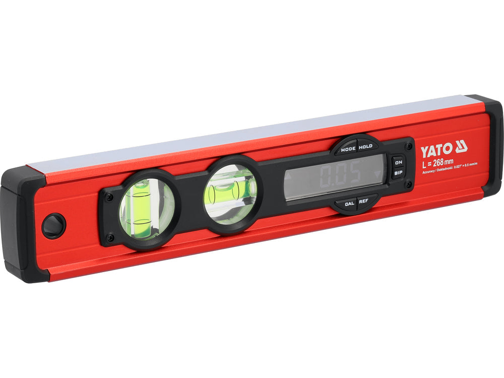Nivelă electronică magnetică YATO YT-30396, afișaj LCD și bază magnetică