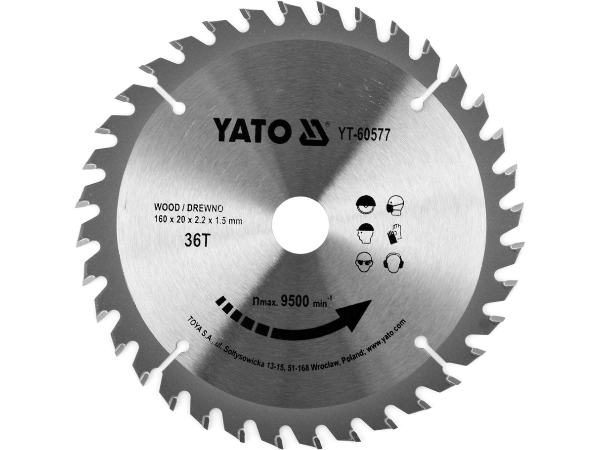DISC CIRCULAR PENTRU YATO YT-60577 LEMN 160X36TX20MM