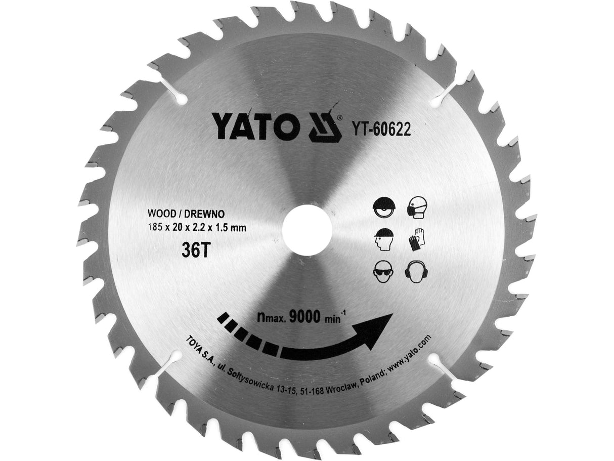 DISC CIRCULAR PENTRU YATO YT-60622 LEMN 185X36TX20MM