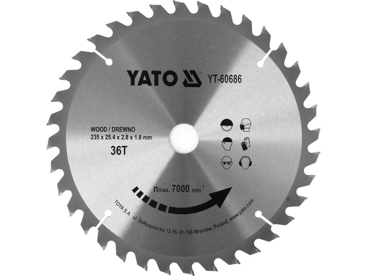 DISC CIRCULAR PENTRU YATO YT-60686 LEMN 235X36TX25,4MM