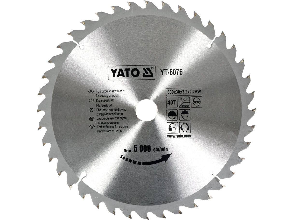 DISC FIERASTRAU CIRCULAR YATO YT-6076 PENTRU LEMN 300X40X30MM
