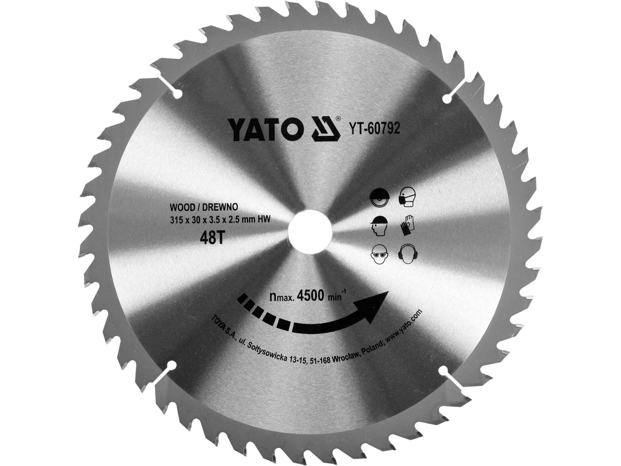 DISC CIRCULAR PENTRU YATO YT-60792 LEMN 315X48TX30