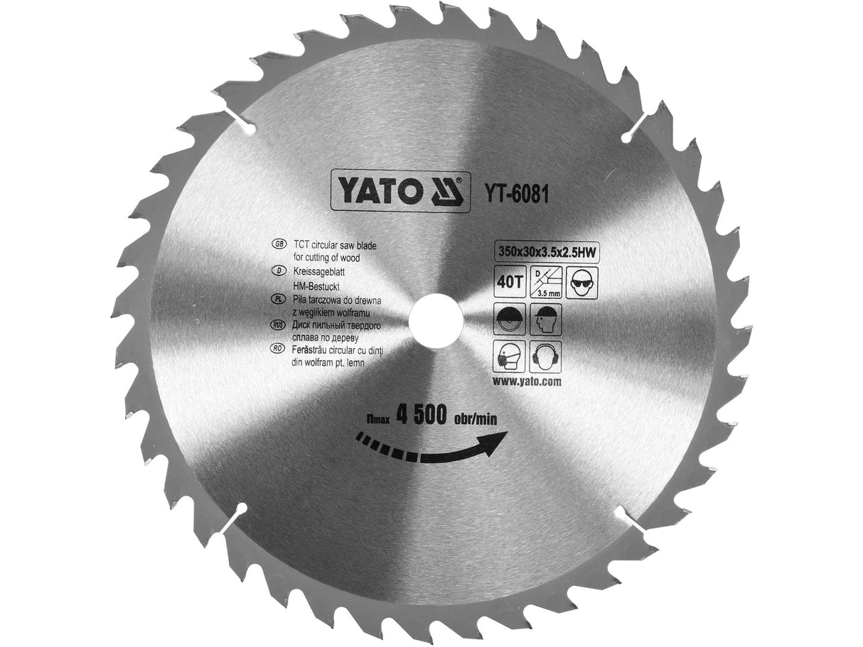 YATO YT-6081 KÖRFŰRÉSZLAP FÁHOZ 350X40X30MM