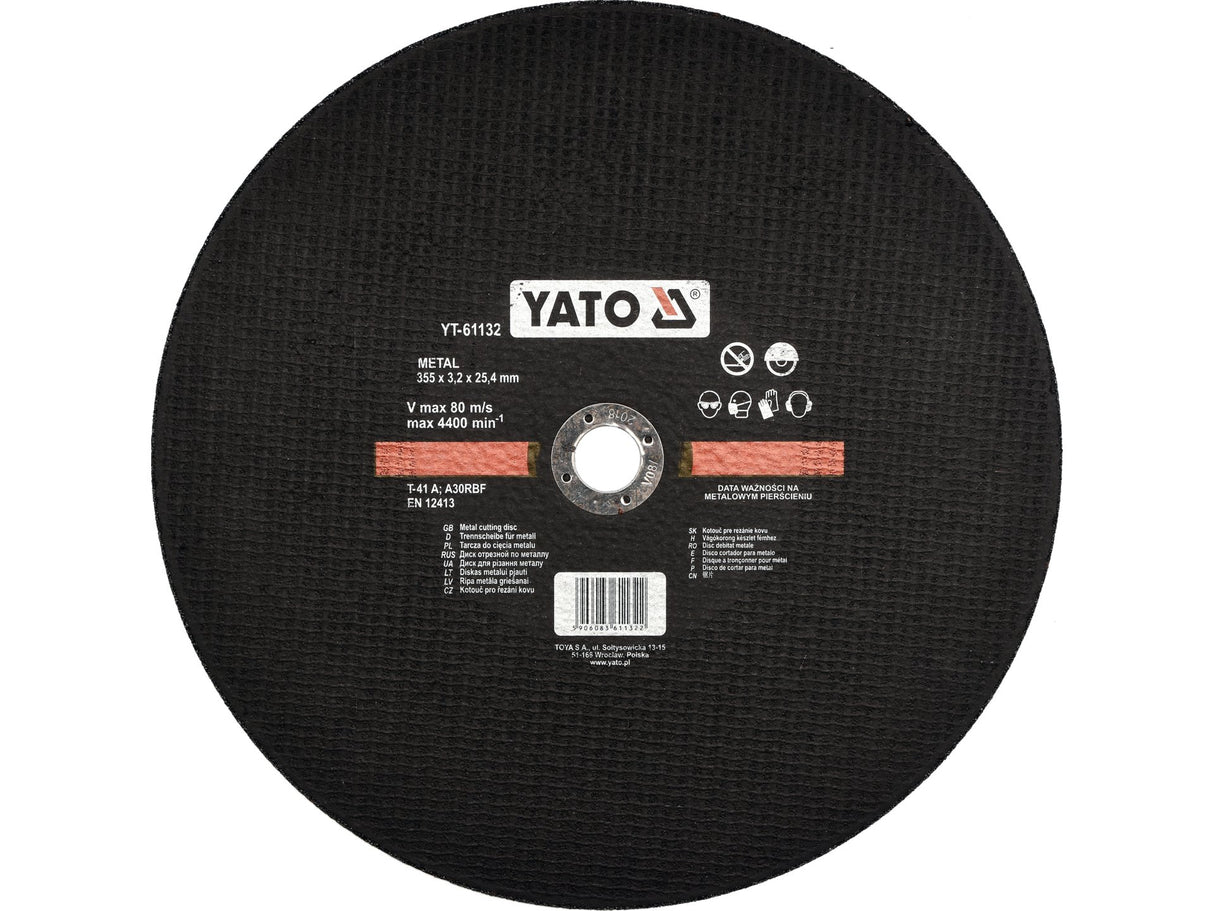 DISC DEBITAT METAL YATO YT-61132 355X25.4X3.2MM