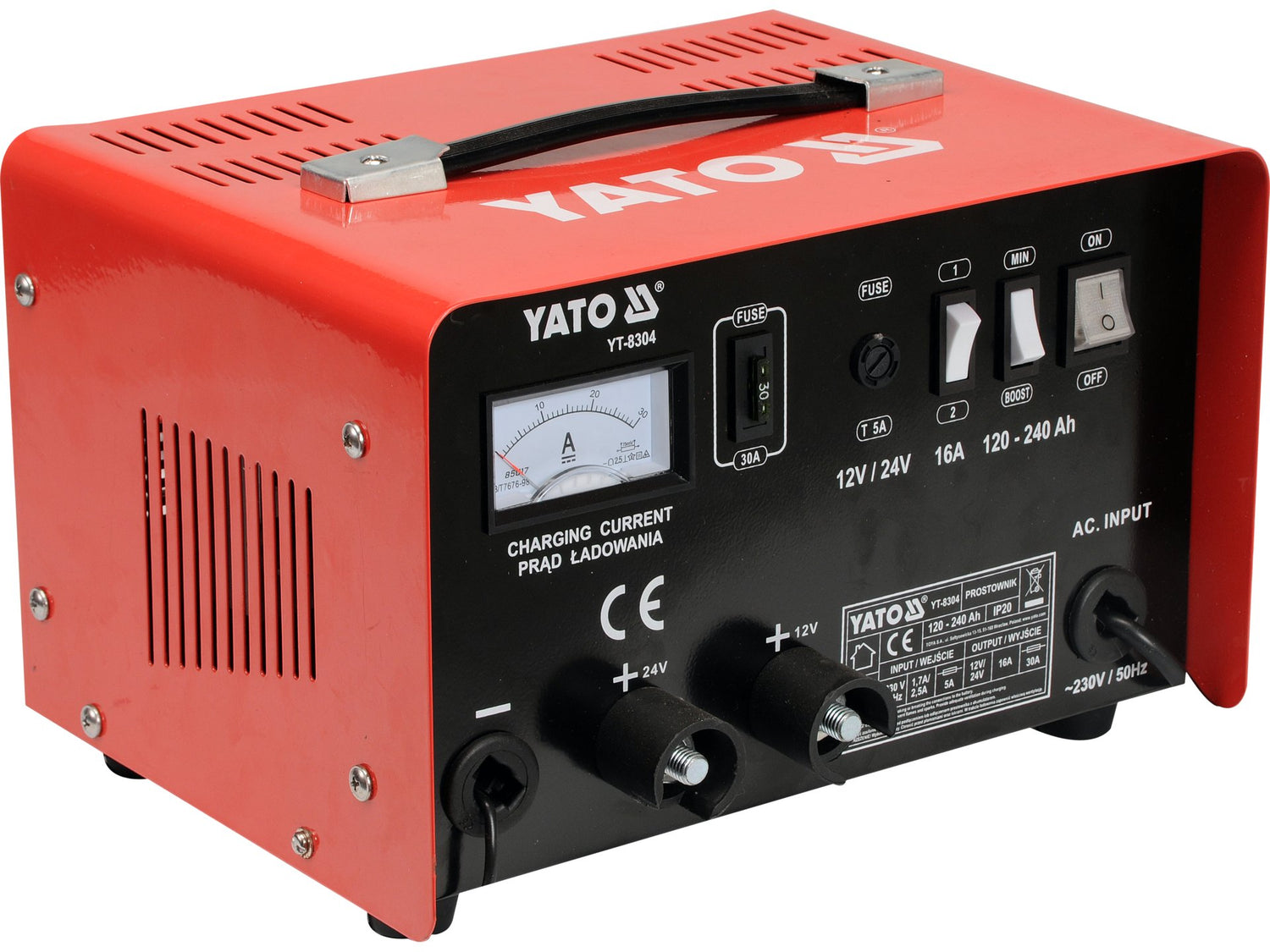 REDRESOR 12/24V, 16A, YATO YT-8304 240AH