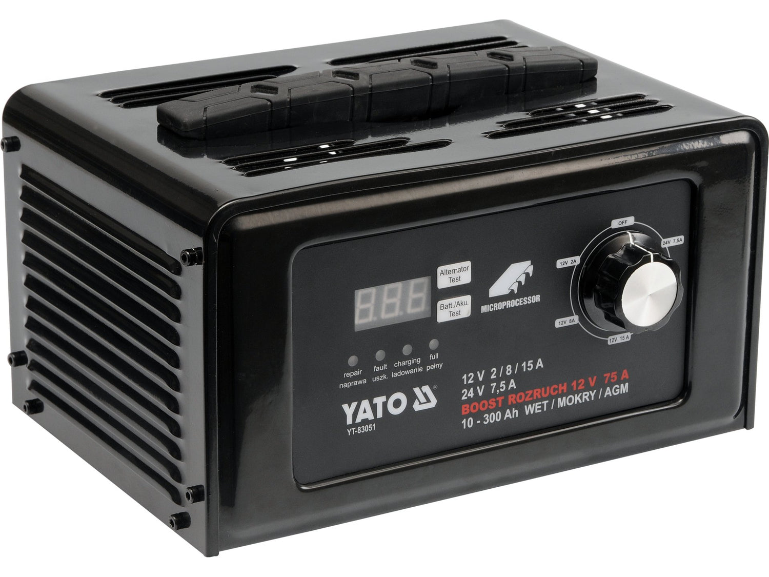 REDRESOR BATERIE AUTO YATO YT-83051 23V/50HZ, 12V/24V