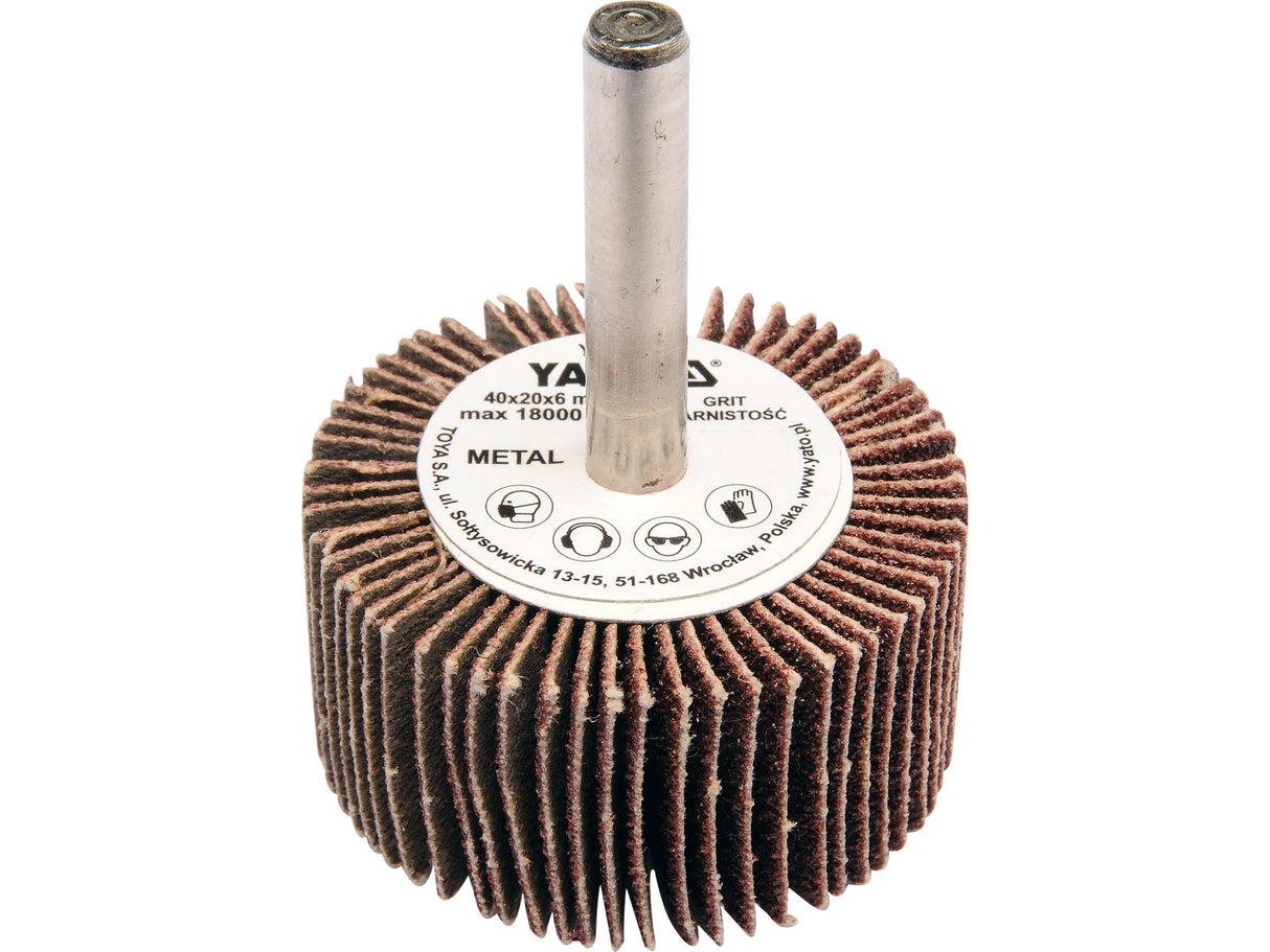YATO YT-83354 KÖR CSISZOLÓKEFE NYÉRREL 40X20X6MM, P100