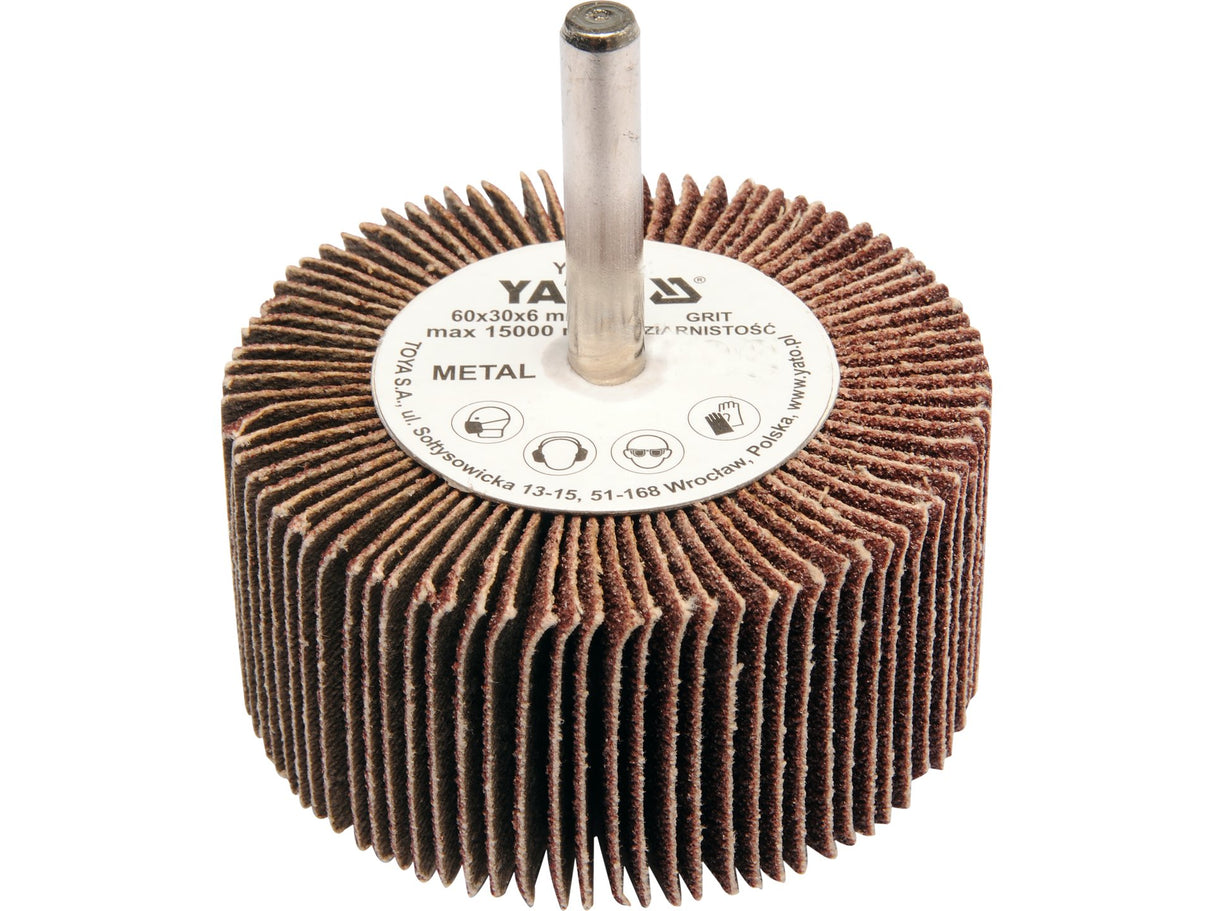 PERIE ABRAZIVA CIRCULARA YATO YT-83361 CU TIJA, 60X30X6MM, P40