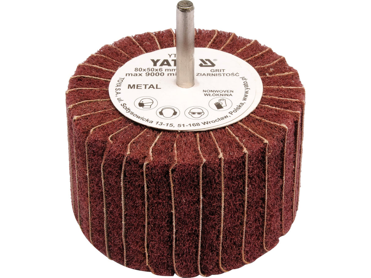 YATO YT-83399 KÖR CSISZOLÓKEFE NYÉRREL 80X50X6MM, P100