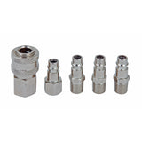 RAIDER Conectori rapid 1/4" set 5pcs RD-QC01 Conectare usoara si rapida a sculelor si furtunelor Protejat anticoroziune