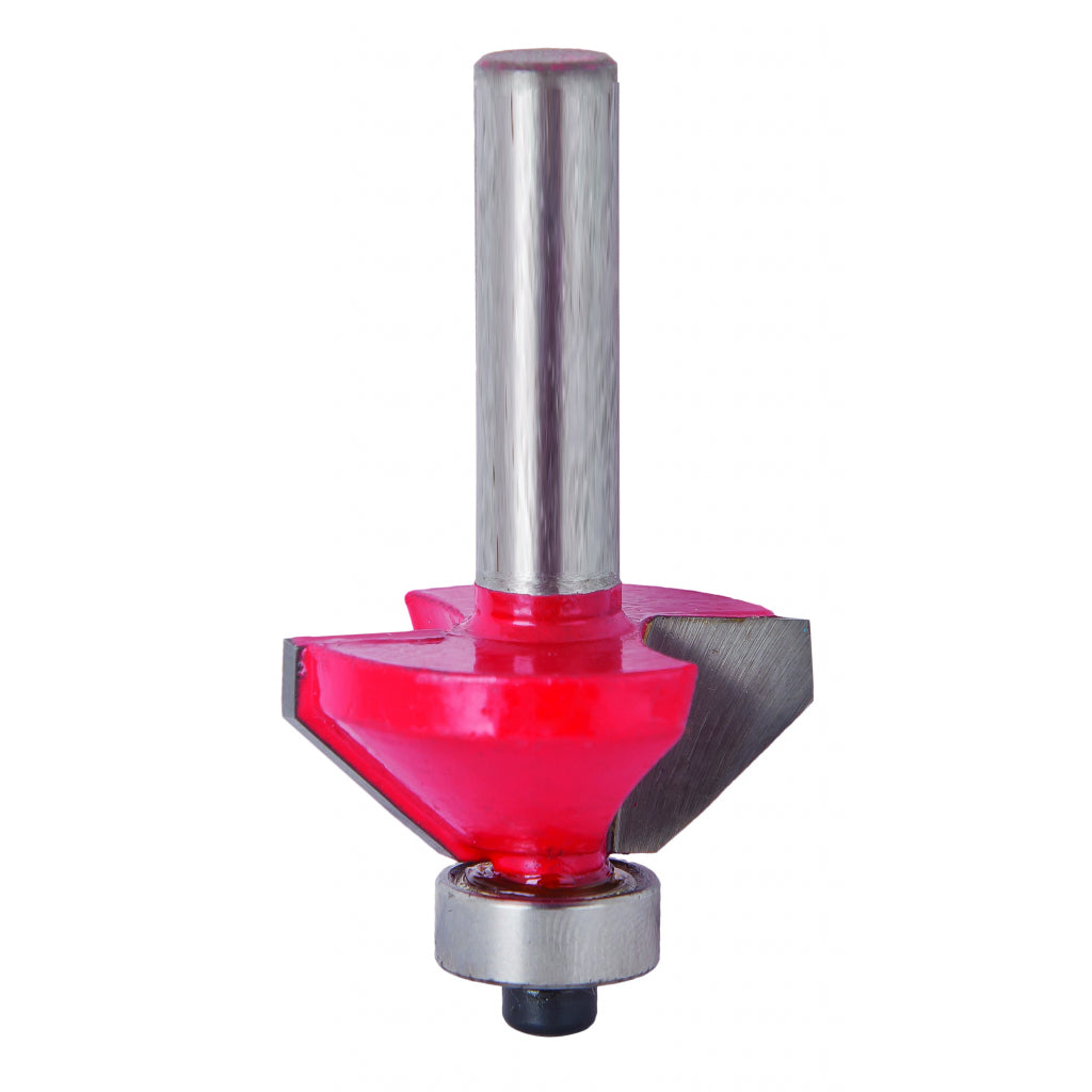 RAIDER Freza profilata 45° B12.7mm shank ø8mm Coada cilindrica Pentru lemn natur Cu rulment de ghidaj