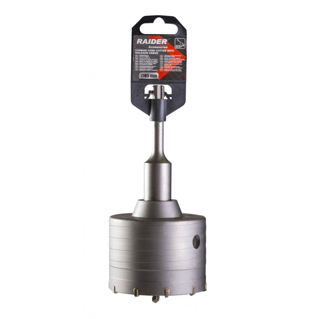 RAIDER Carota gaurire beton cu tija si burghiu 65mm SDS-plus Pentru gaurire usoara in caramida si beton Utilizare indelungata SDS-plus