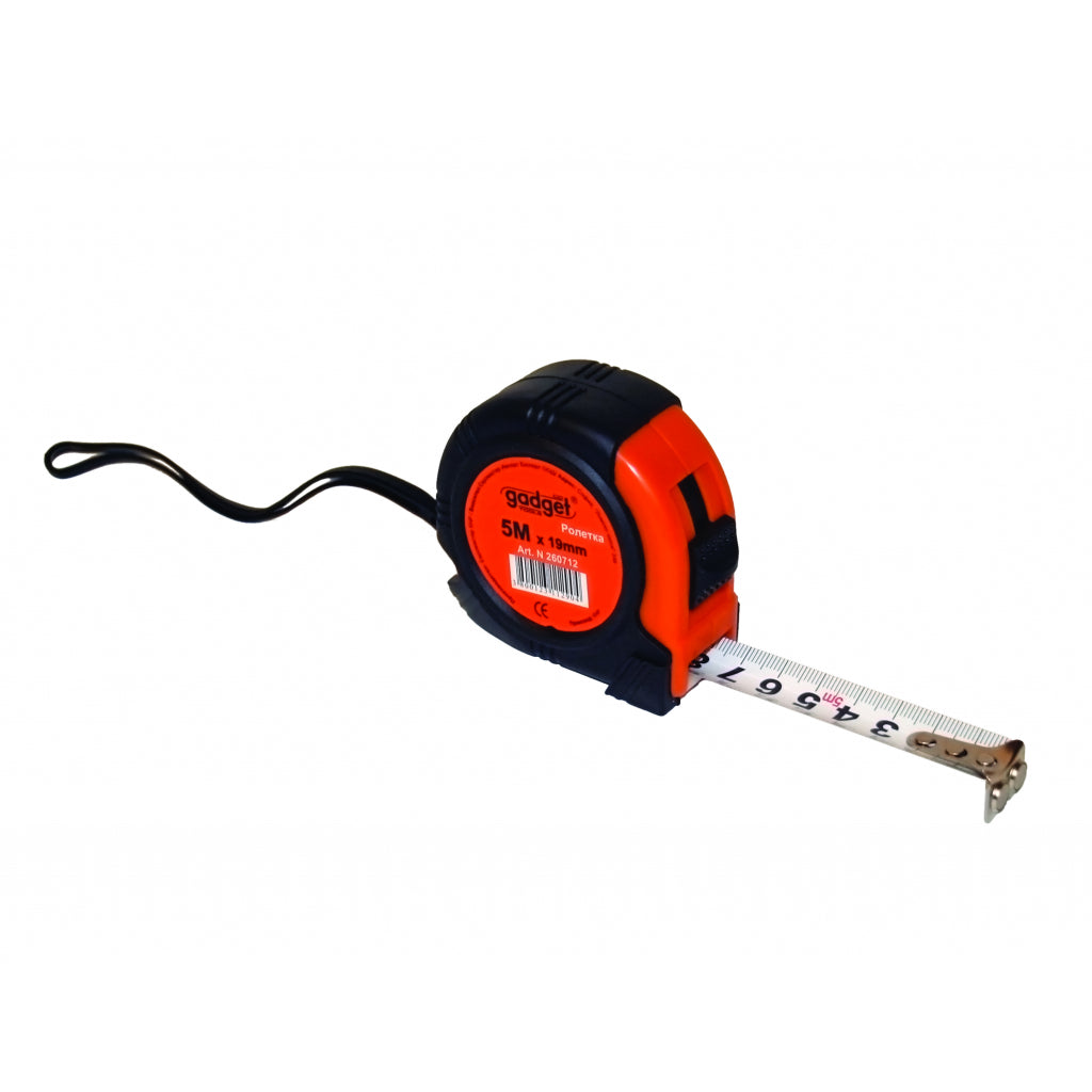 GADGET Ruleta cauciucata 16mm x 3.0m GD Acoperire protectoare din cauciuc Mecanism de blocare Varf magnetic