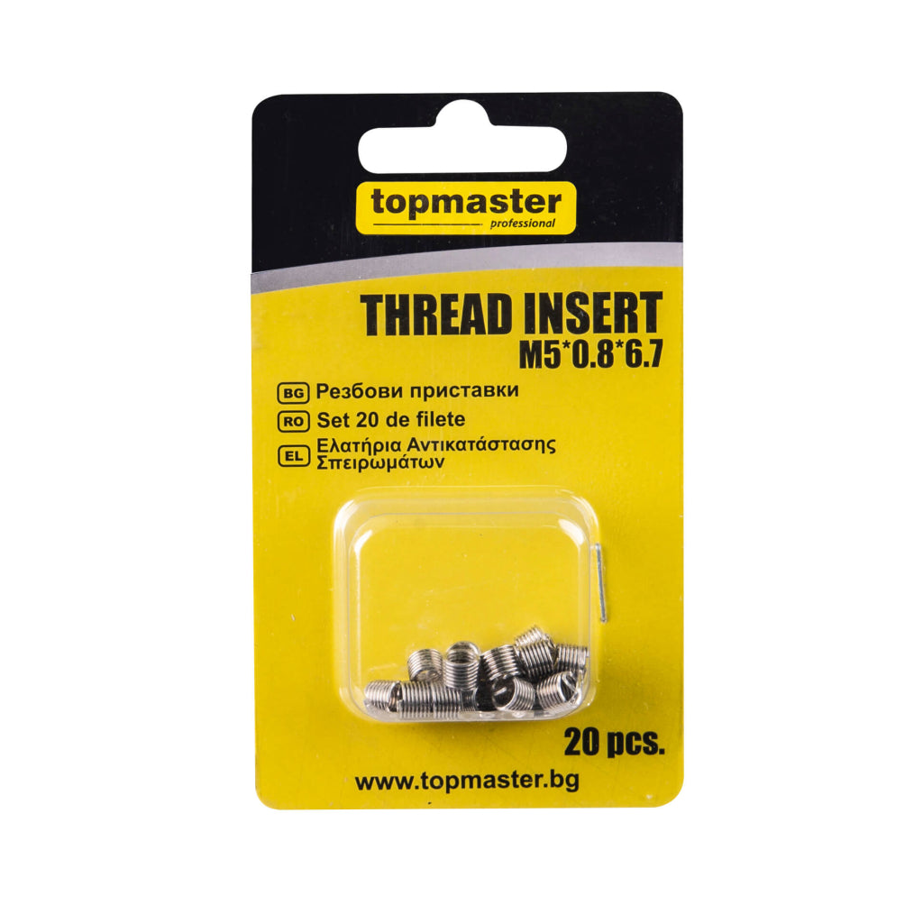 TOP MASTER PRO Set 20 de filete M5*0.8*6.7,TMP