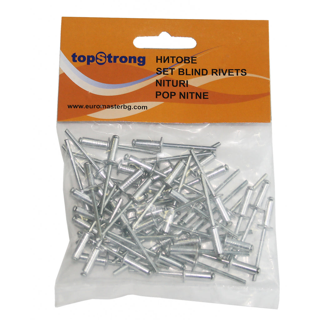 TOP STRONG Set 50buc pop-nituri 3x10mm TS Corp din otel si aluminiu Rezistenta buna la coroziune