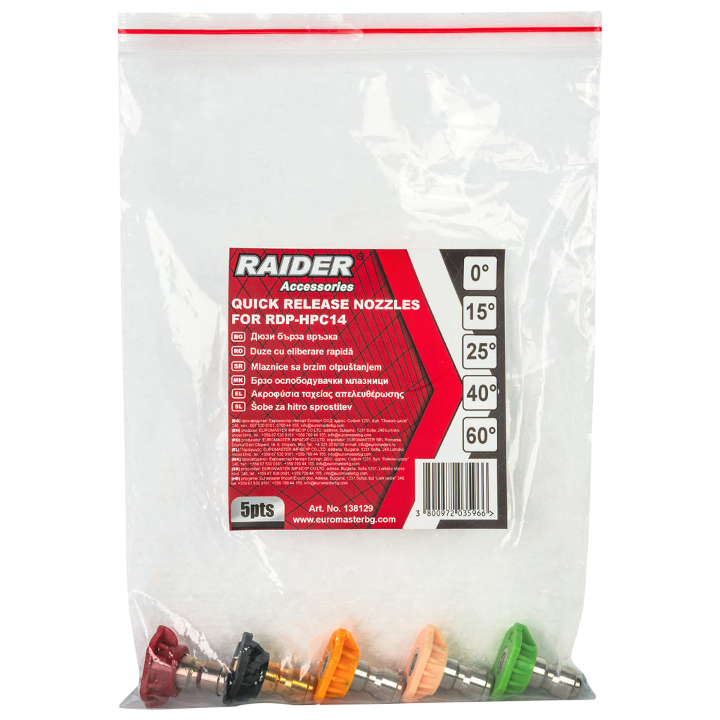 RAIDER Set 5 duze rapide 0° 15° 25° 40° 60° pentru RDP-HPC14