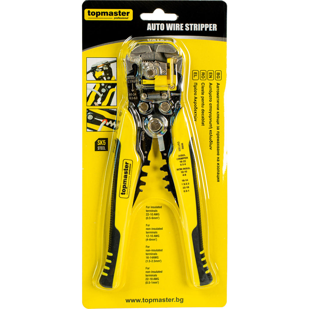 TOP MASTER PRO Cleste pentru decablat TMP Pentru desizolarea cablurilor de diferite grosimi