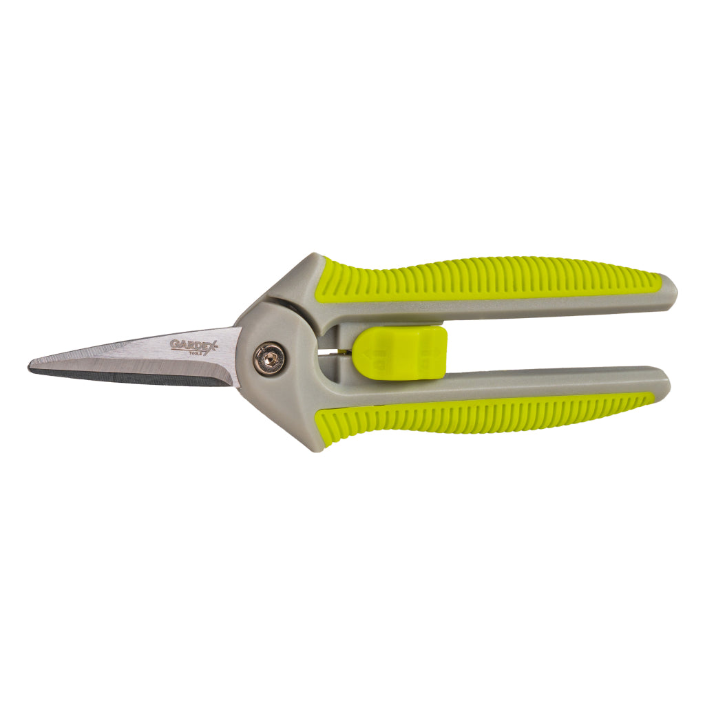 GARDEX Foarfeca de flori LUXE GX Lame din oțel inoxidabil Înveliș cauciucat pentru mâner Design compact