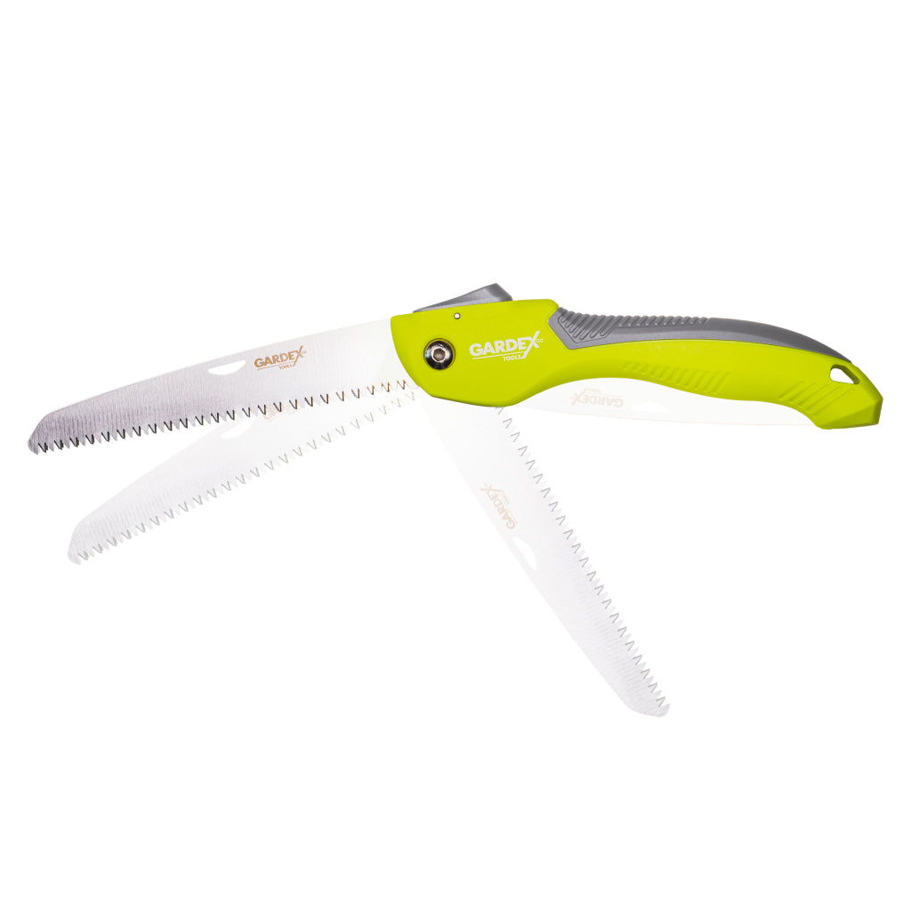 GARDEX Fierăstrău de grădină pliabil FOREST GX FOREST GX este un fierăstrău de grădină pliabil, echipat cu o lamă flexibilă de 210 mm, realizată din oțel japonez SK5,