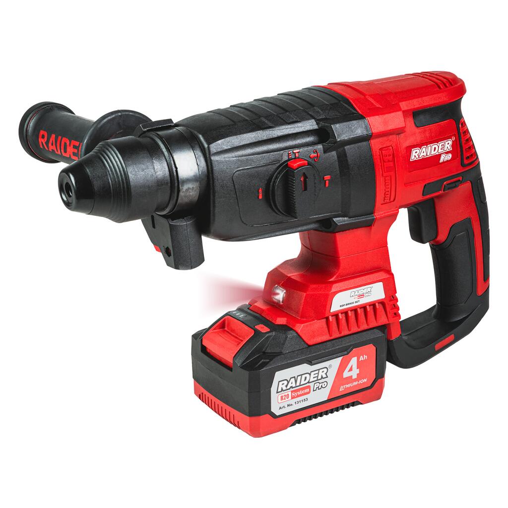 Ciocan rotopercutor Raider RDP-BRH20 030202, kit 20 V, 4 Ah