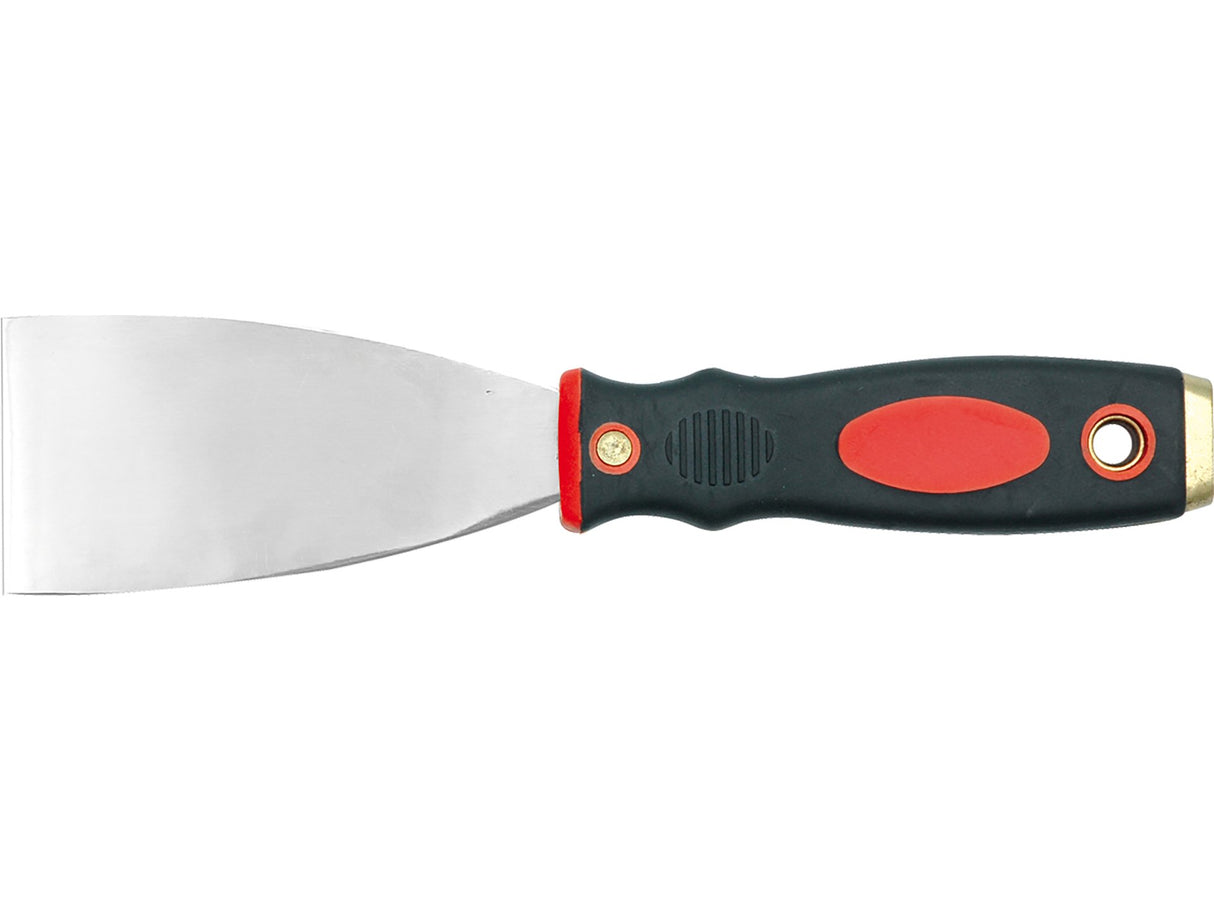 VOREL 05902 ROZSDAMENTES ACÉL SPATULÁT, KÉTSZÍNŰ NYÉLLEL ÉS RÉZ BETÉTTEL, 4 CM 
