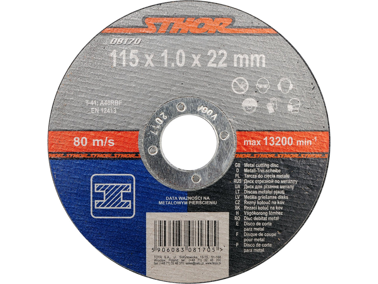 DISC DEBITAT METALE STHOR 08170 115X1X22.2MM, STHOR