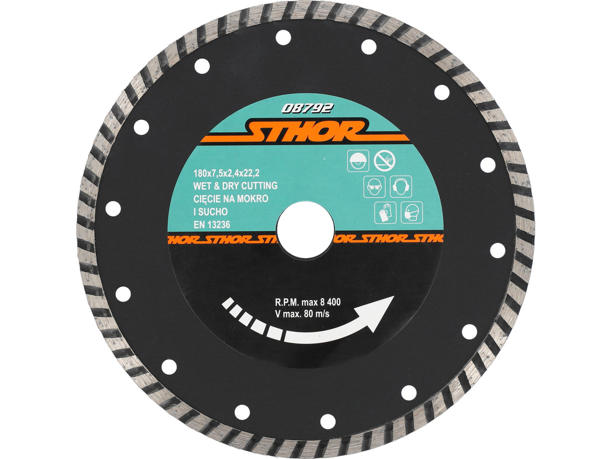 DISC DIAMANTAT TURBO STHOR 08792 180X2.4MM H7,5