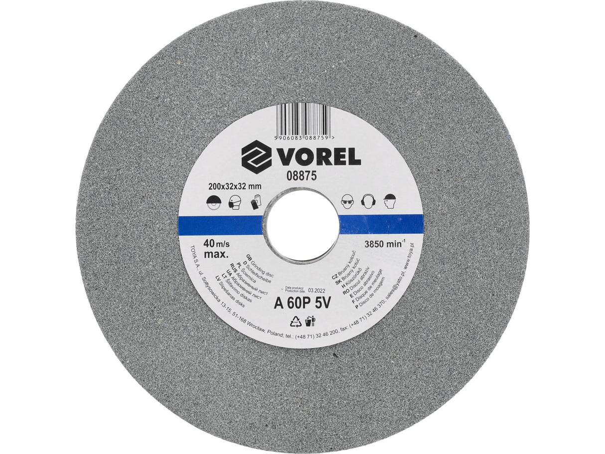 CSISZOLÓTÁRCSA VOREL 08875 ADI CSISZOLÓHOZ 200X32X30MM 