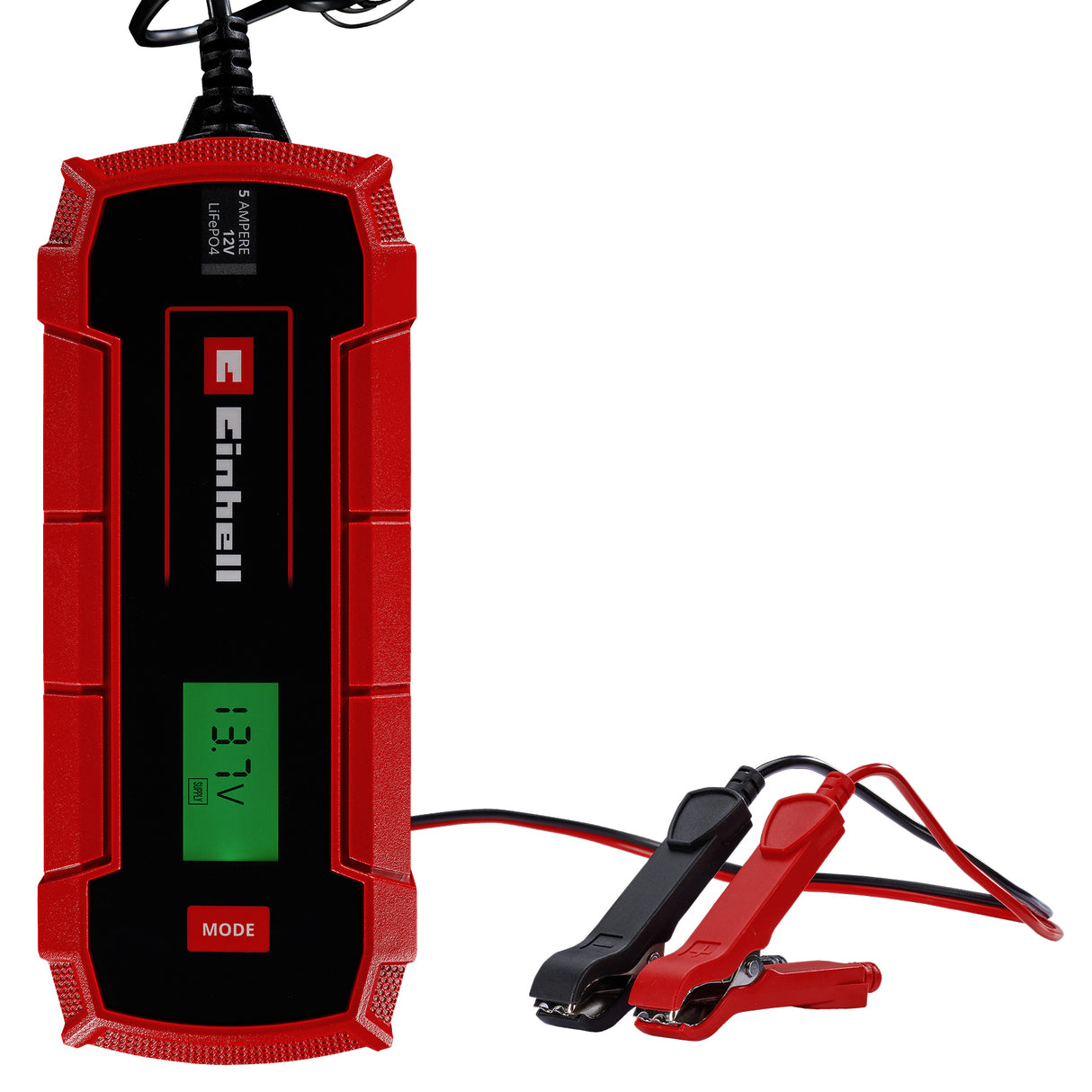 Redresor auto Einhell CE-BC 5 M LiFePO4, incarcator inteligent de baterii de 12 V cu control prin microprocesor pentru diverse tipuri de baterii, curent de incarcare max. 5A