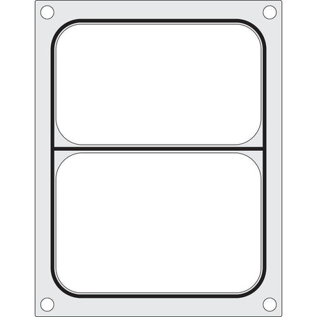 Matrita sigilare pentru un recipient cu doua compartimente 227x178 mm