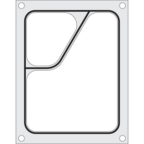 Matrita sigilare pentru un recipient cu doua compartimente 227x178 mm