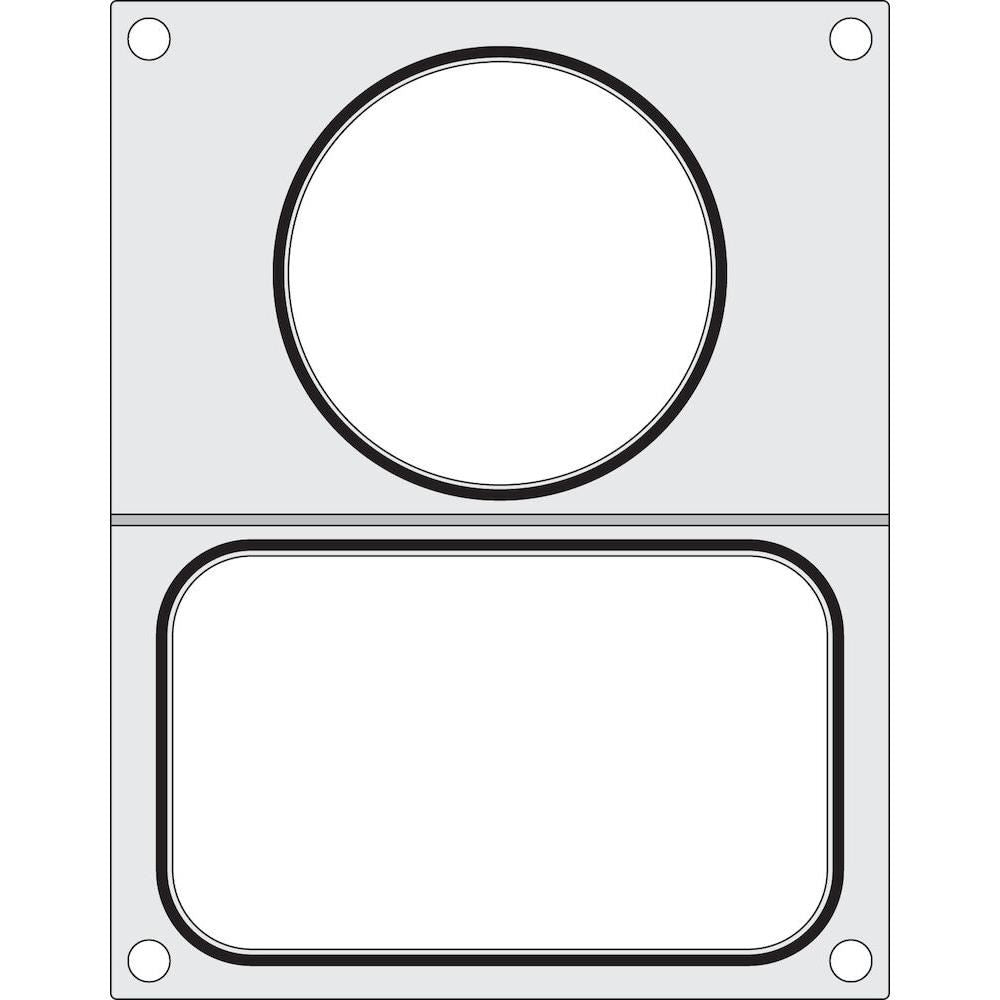 Matrita sigilare pentru un recipient cu un compartiment 178x113 mm + pentru un recipient de supa ø115 mm