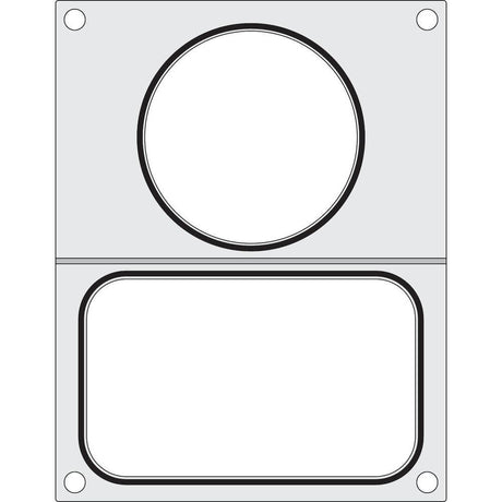 Matrita sigilare pentru un recipient cu un compartiment 178x113 mm + pentru un recipient de supa ø115 mm
