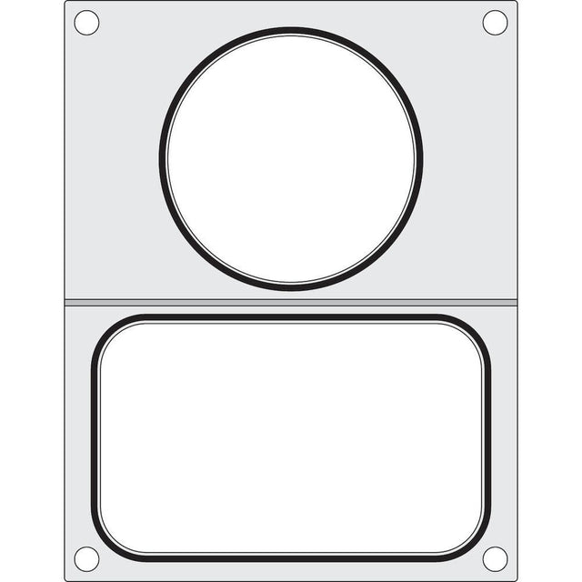 Matrita sigilare pentru un recipient cu un compartiment 178x113 mm + pentru un recipient de supa ø115 mm