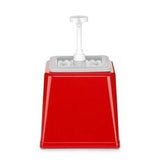 Dispenser de sos cu pompa,Hendi 2.5 L, rosu, 230x210x(H)250 mm