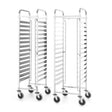 Carucior Kitchen Line pentru transportul recipientelor Hendi 15x GN 1/1, HENDI, Kitchen Line, 15 ghidaje pentru containere GN1/1, , Argintiu, 380x550x(H)1735mm