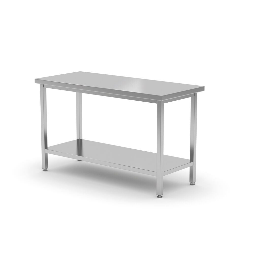 Masa de lucru ranforsata cu raft, adancime de 700 mm, Hendi, Kitchen Line, 800x700x(H)850mm