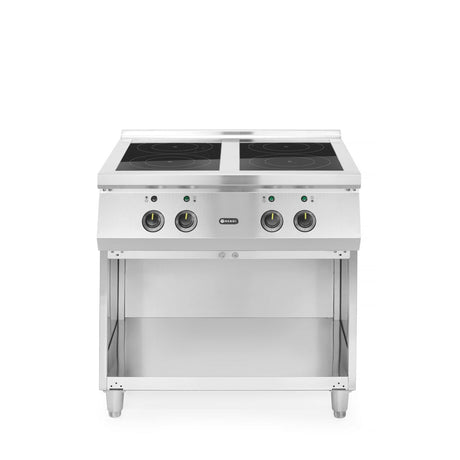 Masina de gatit cu inductie, 4 arzatoare, spatiu depozitare,17000 W,Hendi, 800x700x(H)870mm