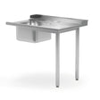 Masa prespalare cu o cuva pe stanga, pentru masina de spalat 1200x600x(H)850 mm, atasare pe partea dreapta