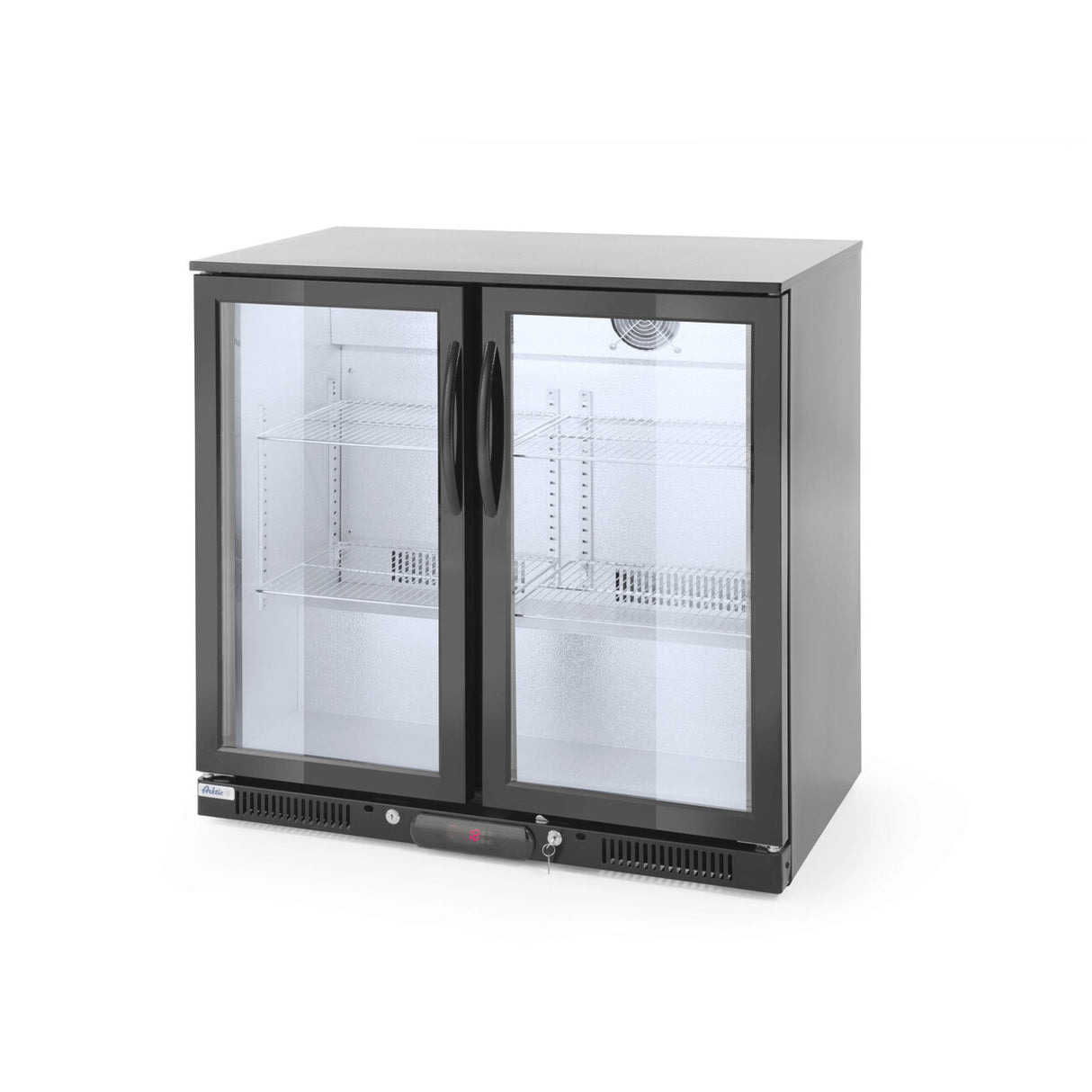 Vitrina frigorifica pentru bar, 198L, 2 usi batante, iluminat LED, 900x500x(H)900mm