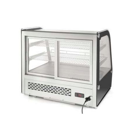 Vitrina rece pt prezentare, 120 lt, interval temp. 0-6 gr C, 160 W, corp inox, ARKTIC by Hendi, 707x570x(H)680mm, Clasa energetica B