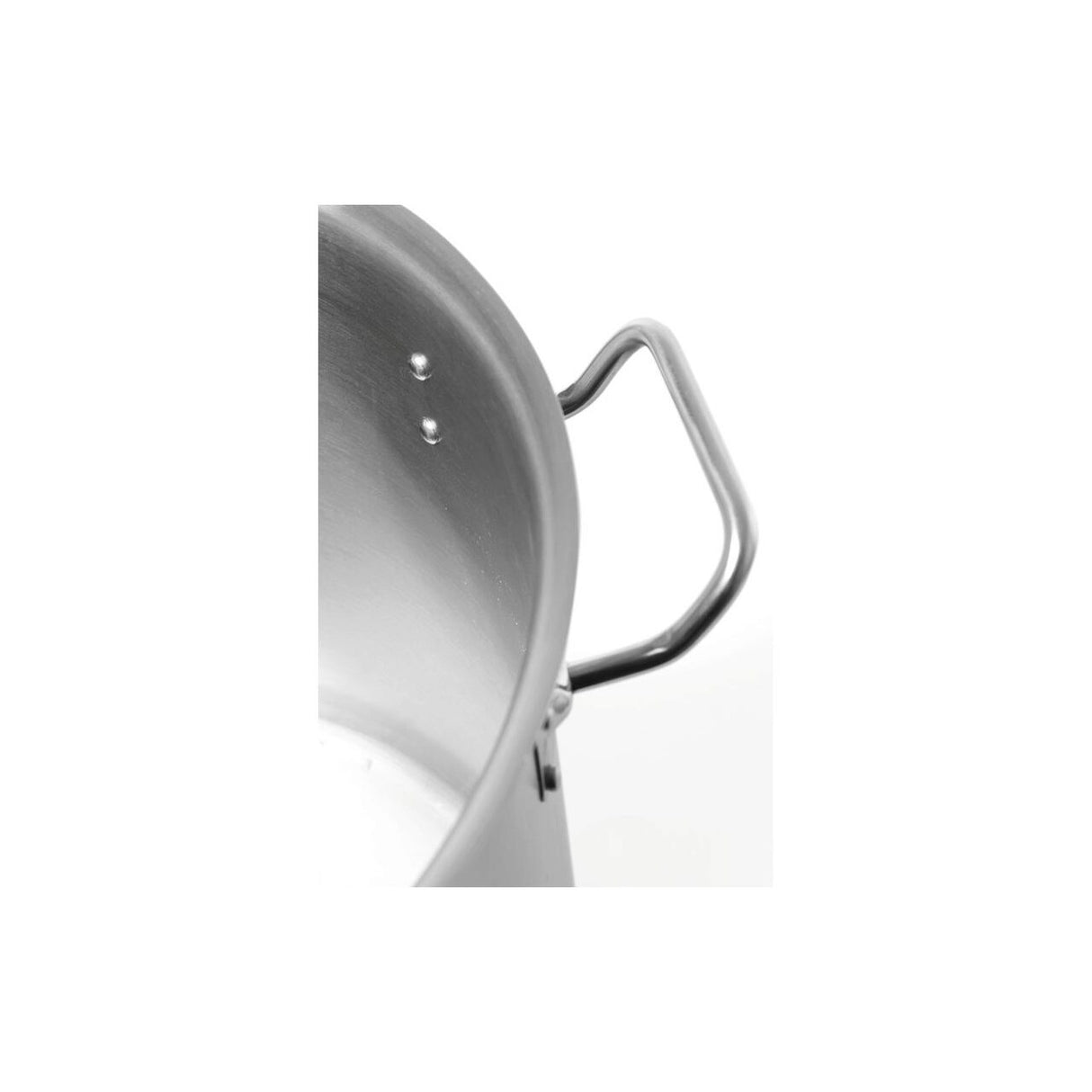Oala medie cu capac, 17 Lit, 28 cm diametru x 28 cm inaltime, Budget Line, inox18/0, structura solida cu grosime 4 mm, manere nituite dublu, gama Hendi Budget Line