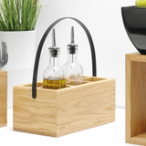 Cutie Madeira neagră pentru accesorii de masă cu mâner 280x180x120 mm Fine Dine
