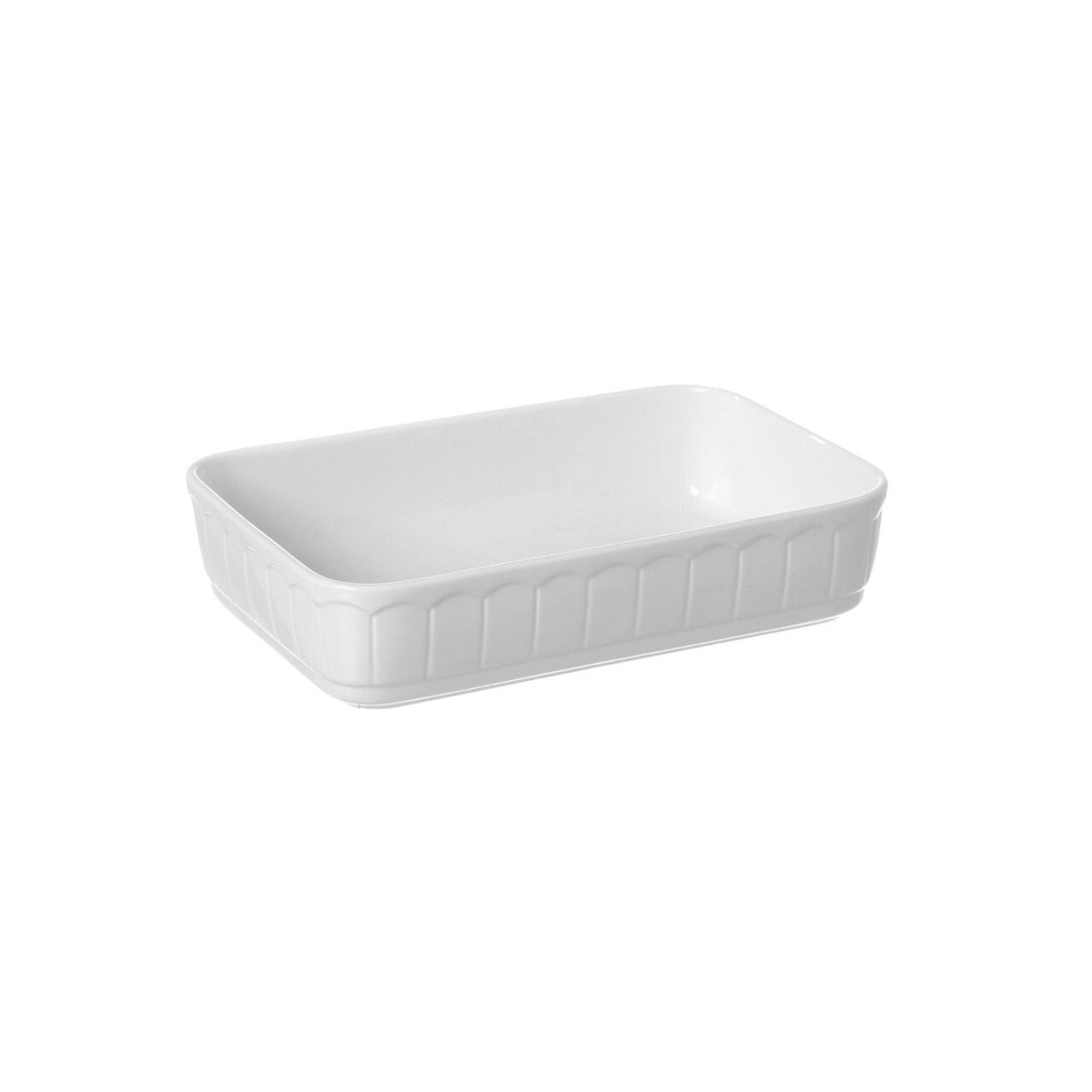 Vas cuptor dreptunghiular, Hendi, din portelan termorezistent pana la 600 gr C, 375x260x75 mm