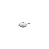 Tigaie Wok profesionala, cu capac, 360x inaltime 180 mm, inox, Hendi, potrivit si pt inductie