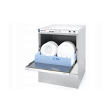Masina profesionala de spalat vase K 50 cu pompa de evacuare 50 x 50 control electromecanic 400 W Hendi Inox 570x600(+370)x(H)830 mm