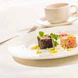 Ceașcă elegantă cu farfurioară pentru ceai și cafea Fine DIne,  Crema 230 ml